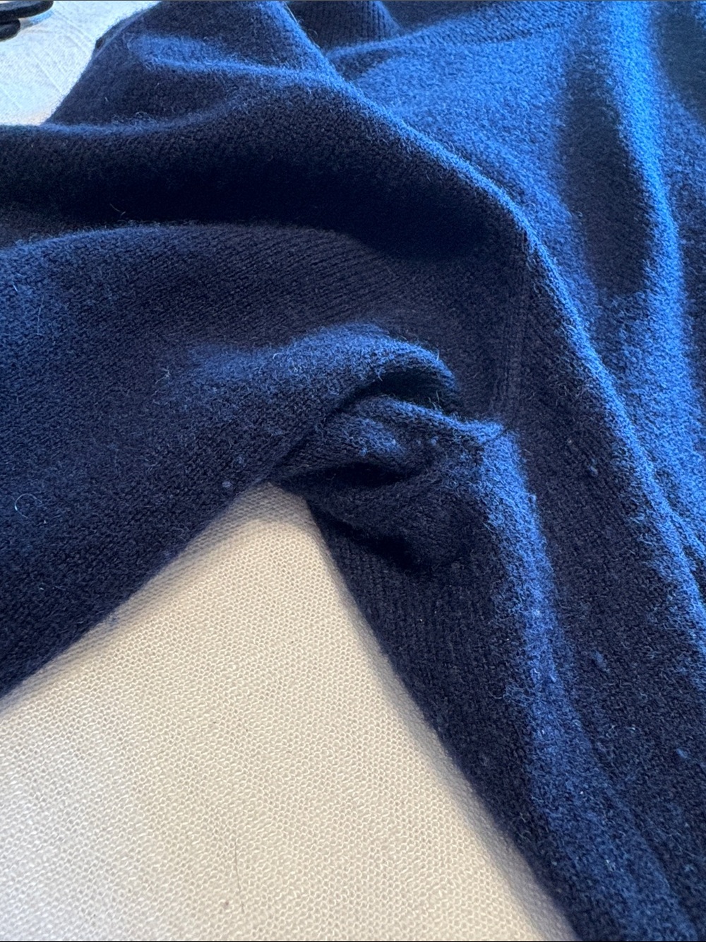 Quince Mongolian Cashmere Turtleneck Midi Sweater Dress in Navy - Size XL - Picture 6 of 6
